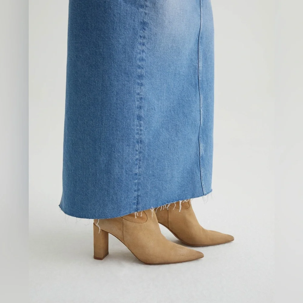 Ag Adriano Goldschmied Blue Maxi Skirt - Picture 4 of 7